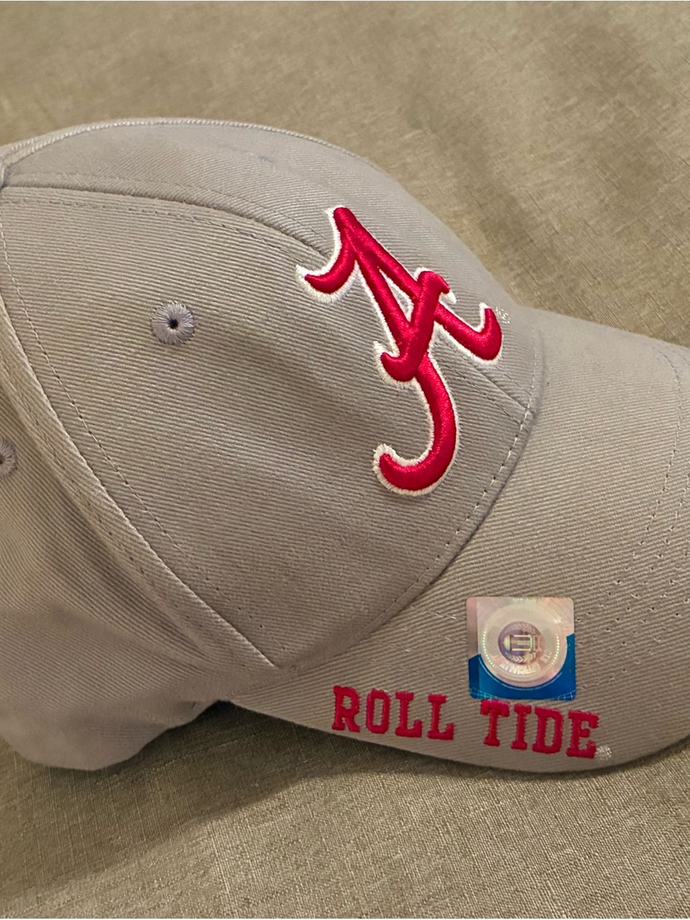 NWOT Alabama Crimson Tide Russell Athletic Hat Gray Roll Tide Embroidered Cap OS